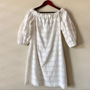 VINCE CAMUTO off-shoulder white dress